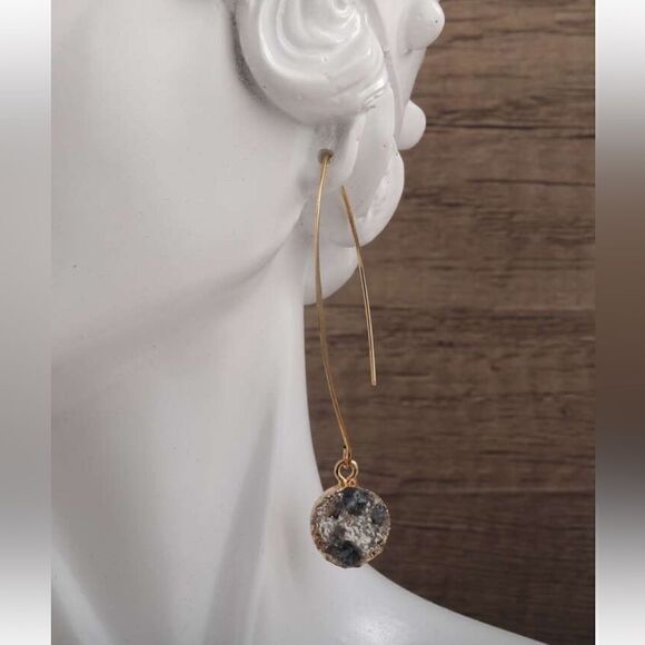 Boho stone earrings M21 - Picture 1 of 6